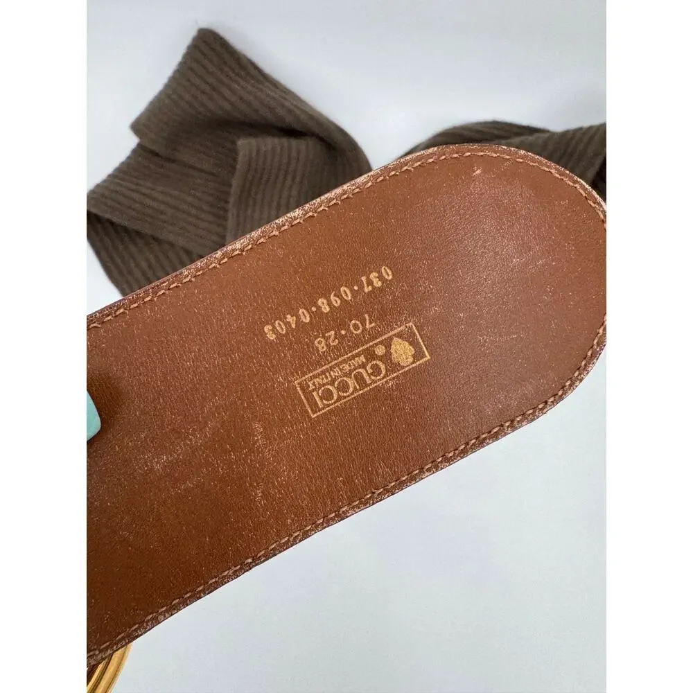 Authentic Vintage Gucci Leather Womens embossed GG belt Made in Italy 70cm/28